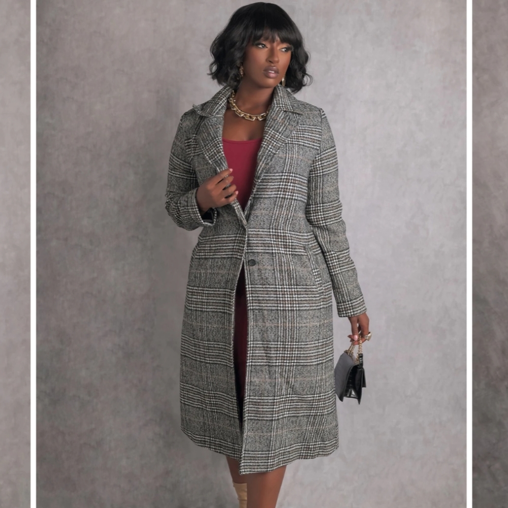 Rebdolls Plaid Midi Coat
